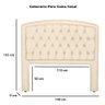 Cabeceira Cama Box Casal 1.40 Ibiza Pávia Areia - LH Móveis - 5