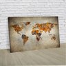 Quadro Mapa Mundi Rústico para Escritórios Sala Quarto em Tecido - 1