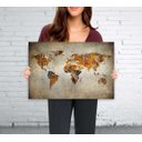 Ver imagem 4 de Quadro Mapa Mundi Rústico para Escritórios Sala Quarto em Tecido