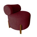 Ver imagem 1 de Poltrona Decorativa Mônaco Suede Marsala