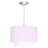Lustre Cupula Pendente Dome Duplo Rosa Com Branco - 2