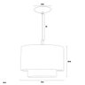 Lustre Cupula Pendente Dome Duplo Rosa Com Branco - 3
