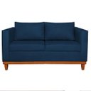 Ver imagem 5 de Sofá 3 Lugares Europa 180 cm Estilo Conforto e Elegância Suede Azul Marinho - Amarena Móveis