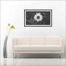 Quadro Flores Paisagens Preto e Branco Com Moldura - 1