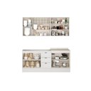 Ver imagem 3 de Cozinha Modulada Carraro 4 Peças Bella C4P249 Nogal/Cinza