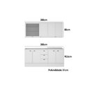 Ver imagem 2 de Cozinha Modulada Carraro 4 Peças Bella C4P249 Nogal/Cinza