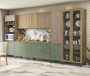 Ver imagem 1 de Armário de Cozinha Modulada Completa Reta 14 Peças 4,00m 279 Botanic Kappesberg