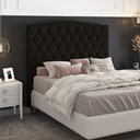Ver imagem 2 de Cabeceira Estofada Cama Box Casal Queen Size Greta 160cm com Frame Suede Marrom - Abmaza