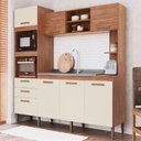 Ver imagem 1 de Cozinha Completa Melyna 7 Portas 2 Gavetas Freijó/Off White - Irm Móveis