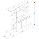Ver imagem 4 de Cozinha Completa Melyna 7 Portas 2 Gavetas Freijó/Off White - Irm Móveis