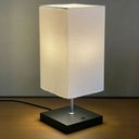 Ver imagem 1 de Abajur Luminaria de Mesa Quadrado e Interruptor Ref 49 Decoração Casa Sala Quarto Escritório Moveis