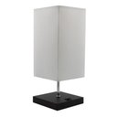 Ver imagem 4 de Abajur Luminaria de Mesa Quadrado e Interruptor Ref 49 Decoração Casa Sala Quarto Escritório Moveis