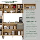 Ver imagem 6 de Cozinha Compacta Modulada 4 Peças 9 Portas 2 Gavetas Bella Cinza/Jequitibá/Granizo
