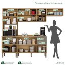 Ver imagem 4 de Cozinha Compacta Modulada 4 Peças 9 Portas 2 Gavetas Bella Cinza/Jequitibá/Granizo