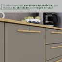 Ver mais imagens de Cozinha Compacta Modulada 4 Peças 9 Portas 2 Gavetas Bella Cinza/Jequitibá/Granizo
