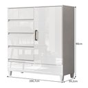 Ver imagem 4 de Cômoda Fit 1 Porta e 4 Gavetas Branco - Santos Andirá