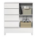 Ver imagem 3 de Cômoda Fit 1 Porta e 4 Gavetas Branco - Santos Andirá