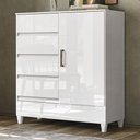 Ver imagem 2 de Cômoda Fit 1 Porta e 4 Gavetas Branco - Santos Andirá