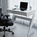 Ver imagem 1 de Escrivaninha para Escritório com Luz Neon 1 Gaveta 73cm Branco