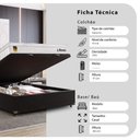 Ver imagem 3 de Cama Box Baú Casal Preto + Colchão Life D33 Pillow Top 61x138x188cm Branco - e-Shop Casa