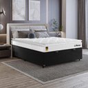 Ver imagem 1 de Cama Box Baú Casal Preto + Colchão Life D33 Pillow Top 61x138x188cm Branco - e-Shop Casa