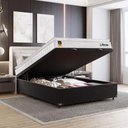 Ver imagem 2 de Cama Box Baú Casal Preto + Colchão Life D33 Pillow Top 61x138x188cm Branco - e-Shop Casa