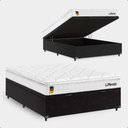Ver imagem 6 de Cama Box Baú Casal Preto + Colchão Life D33 Pillow Top 61x138x188cm Branco - e-Shop Casa