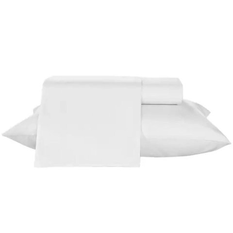 Jogo de Cama Liso Diamante - Teka - Casal Queen - Branco