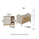 Ver imagem 4 de Quarto de Bebê Berço Minicama e Cômoda 1 Porta Janelada 4 Gavetas 100% MDF Maya Provençal Yescasa Be