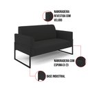 Ver imagem 6 de Sofá Namoradeira Base Industrial Alta Preto Marisa Veludo D03 - D’Rossi