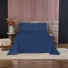 Kit Roupa de Cama 400 Fios Queen 4 Peças Toque de Cetim Cor:azul - 2
