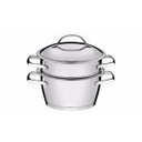 Ver imagem 1 de Cuscuzeira Aço Inox com Fundo Triplo 2 Peças Allegra Tramontina