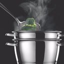 Ver imagem 2 de Cuscuzeira Aço Inox com Fundo Triplo 2 Peças Allegra Tramontina