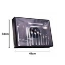 Ver imagem 4 de Faqueiro 101 Peças de Aço Inox com Caixa Litografada Viena Prateado Wolff