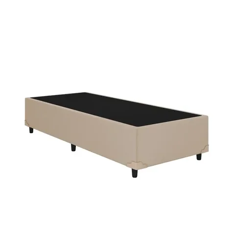 Cama Box Solteiro Sintetico Premium Santo Box 40x88x188:bege