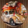 Relógio De Parede Carros Vintage Fusca Retrô Garagem - 3