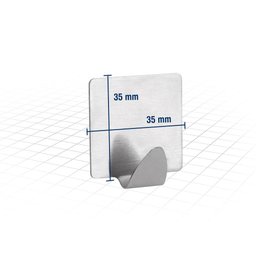 Gancho Adesivo Quadrado em Inox com 2 Peças - Vonder - 2