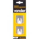 Ver imagem 3 de Gancho Adesivo Quadrado em Inox com 2 Peças - Vonder