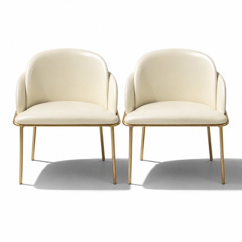 Kit 4 Cadeira Aurora de Mesa de Jantar e Recepção Courissimo:Bege