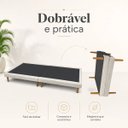 Ver imagem 4 de Base Cama Box em Veludo Luxo Solteiro Compacto Pés de Madeira Reforçada 188x88 Bege