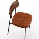 Ver imagem 3 de Cadeira para Cozinha Sala de Jantar Melina L02 Couríssimo Marrom Couríssimo Camel - Lyam Decor