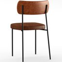 Ver imagem 7 de Cadeira para Cozinha Sala de Jantar Melina L02 Couríssimo Marrom Couríssimo Camel - Lyam Decor