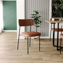 Ver imagem 2 de Cadeira para Cozinha Sala de Jantar Melina L02 Couríssimo Marrom Couríssimo Camel - Lyam Decor