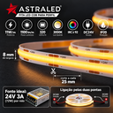 Ver imagem 6 de Kit 2 Fitas LED Cob p/Perfil IRC92 24V 11W 5m 3000k 8mm
