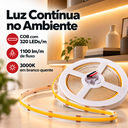 Ver imagem 2 de Kit 2 Fitas LED Cob p/Perfil IRC92 24V 11W 5m 3000k 8mm