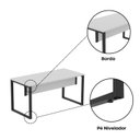Ver mais imagens de Escrivaninha Mesa Escritório X 150cm Industrial Cinza e Preto