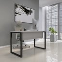 Ver imagem 1 de Escrivaninha Mesa Escritório X 150cm Industrial Cinza e Preto