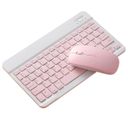 Ver imagem 1 de Kit Teclado e Mouse Bluetooth P/ Tablet Fire Hd10 2021 Rosa