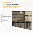 Ver imagem 3 de Kit 5 Banqueta Quadrada Preta para Balcão Ilha Cozinha Gourmet Bancada Piscina Bares Àrea de Lazer