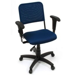 Poltrona Giratória Linha Tela Mesh Hotel Auditório Azul - 1